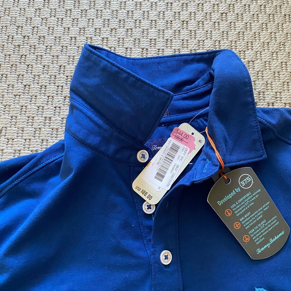 Tommy Bahama island zone nee men’s blue shirt size small